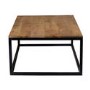 Suri Modern Industrial Rectangle Coffee Table in Mango Wood & Metal Detail