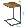 Suri Sofa Side Table in Industrial Solid Wood & Steel Frame