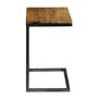 Suri Sofa Side Table in Industrial Solid Wood & Steel Frame