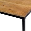 Suri Modern Industrial Modern Square Coffee Table in Mango Wood &amp; Metal Detail 