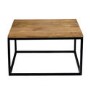 Suri Modern Industrial Modern Square Coffee Table in Mango Wood & Metal Detail 