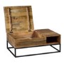 GRADE A1 - Suri Industrial Modern Coffee Table with Storage in Mango Wood & Metal Detail