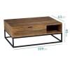 GRADE A1 - Suri Coffee Table with Storage Industrial Style