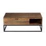 GRADE A1 - Suri Industrial Modern Coffee Table with Storage in Mango Wood & Metal Detail
