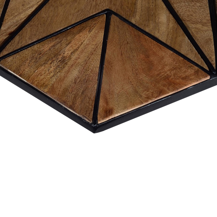 Industrial Hexagon Side Table- Suri