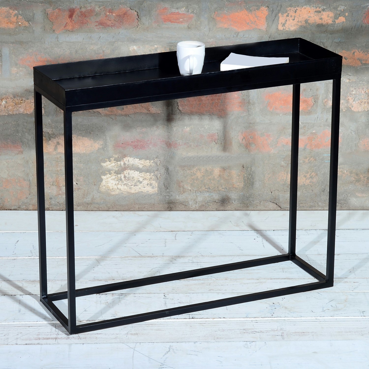 Metallic Console Table Industrial Metal Console Table: Perfect Blend of Rustic Style & Modern ...