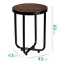 Suri Industrial Round Side Table in Mango Wood and Metal