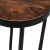 GRADE A2 - Suri Industrial Round Side Table in Mango Wood and Metal