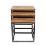 Suri Nest of Tables in Wood & Iron - Industrial