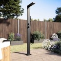 BUN/SUVAMB/95598 Black Thermostatic Outdoor Shower with Pencil Hand Shower 2 Outlets - Suva