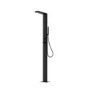 Black Outdoor Shower with Pencil Hand Shower 2 Outlets - Suva