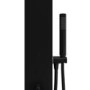 Black Outdoor Shower with Pencil Hand Shower 2 Outlets - Suva