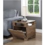 Rustic Oak Solid Wood Lamp Table