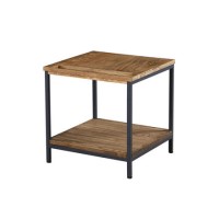 Jual Furnishings Metal and Rustic Oak Lamp Table