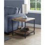 Jual Furnishings Metal and Rustic Oak Lamp Table