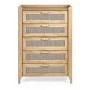 Rattan Chest of 5 Drawers - Sydney - Julian Bowen
