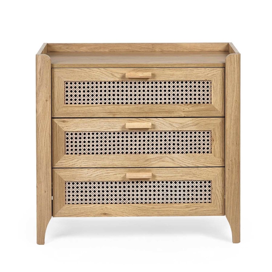 Rattan Chest of 3 Drawers - Sydney - Julian Bowen