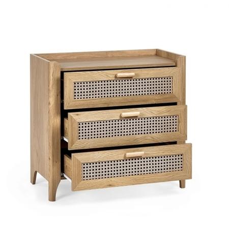 Rattan Chest of 3 Drawers - Sydney - Julian Bowen