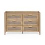 Rattan Wide Chest of 6 Drawers - Sydney - Julian Bowen