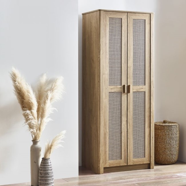 Rattan Double Wardrobe - Sydney - Julian Bowen