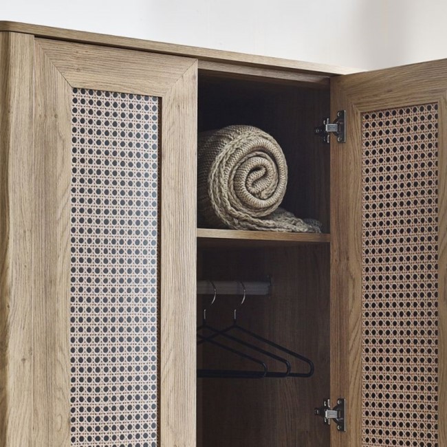 Rattan Double Wardrobe - Sydney - Julian Bowen