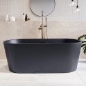 SYD1590MB Matt Black Freestanding Double Ended Bath 1590 x 740mm - Sydney