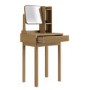 Natural Oak Dressing Table With Mirror and Matching Stool - Sawyer