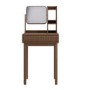 Walnut Dressing Table With Mirror and Matching Stool - Sawyer 