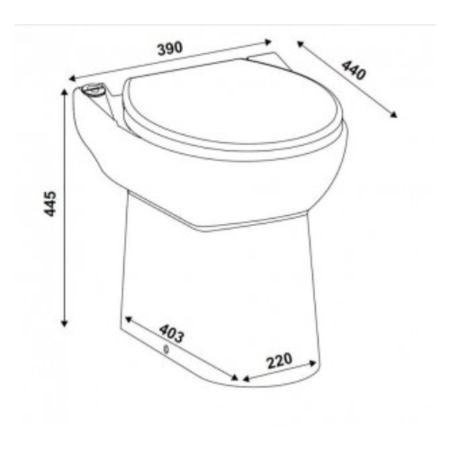 Sanicompact Back To Wall Toilet with Built-in Macerator Pump