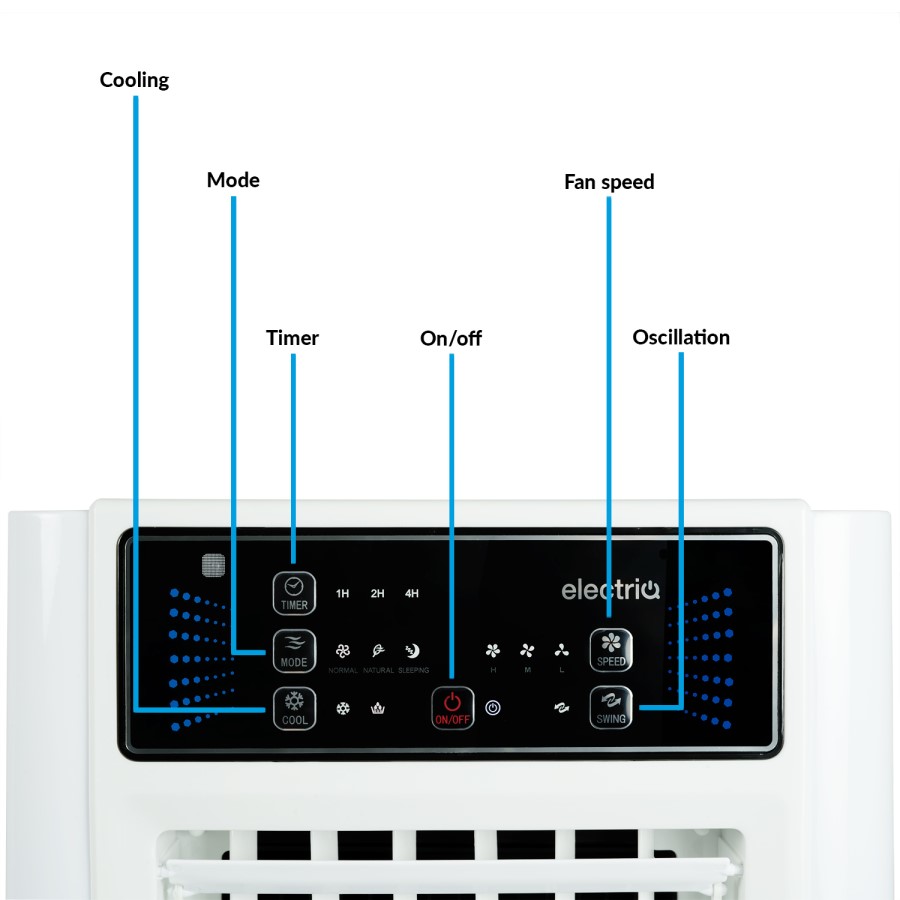 electriQ Slim20i 18L Evaporative Air Cooler and Air Purifier for areas up to 35 sqm