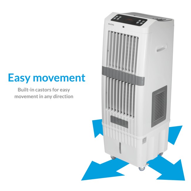 electriQ Slimline 40L Portable Evaporative Air Cooler and Anti Bacterial Air Purifier