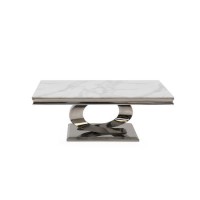 Large Vida Living Selene Coffee Table in Bone White