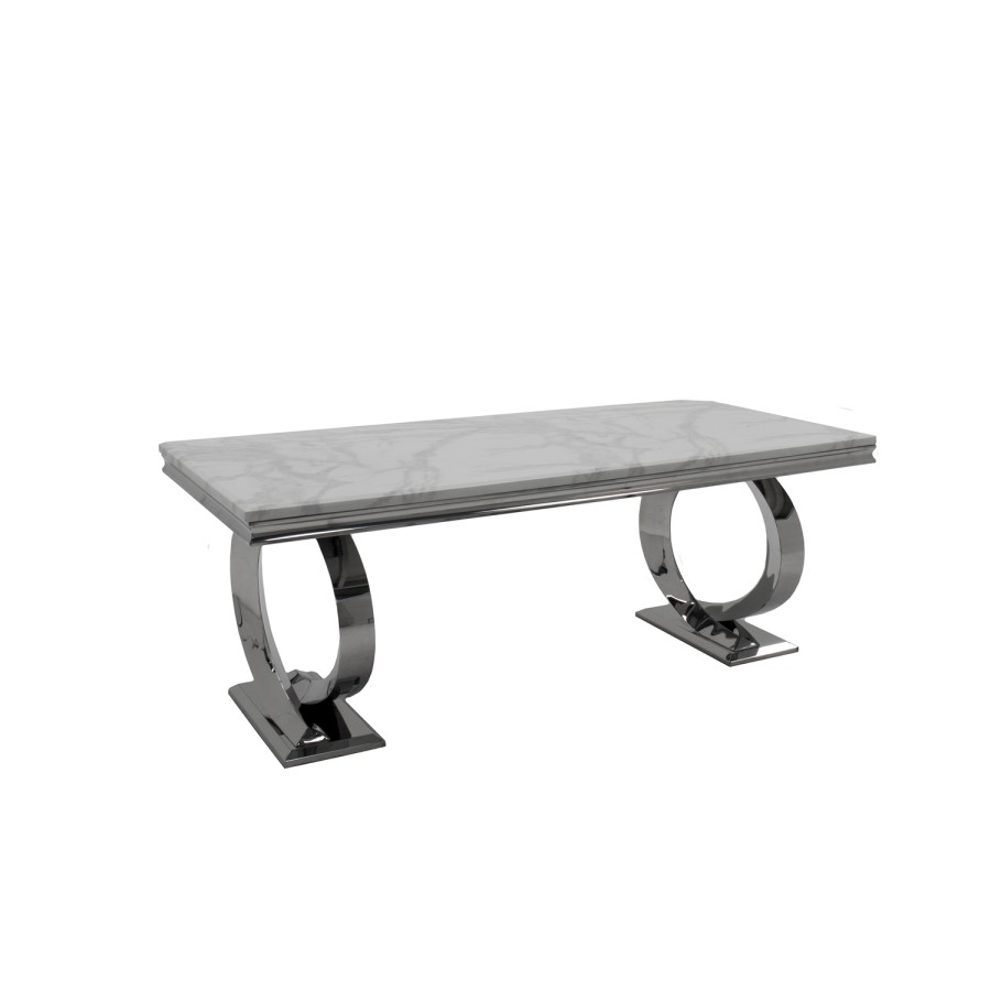 Large White Marble Dining Table - Vida Living