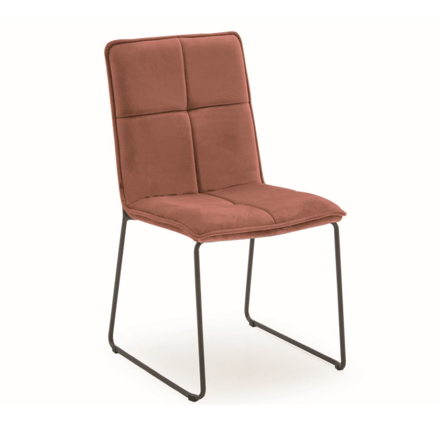 Soren Set of 4 Pink Velvet Dining Chairs 