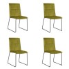 Soren Set of 4 Green Velvet Dining Chairs