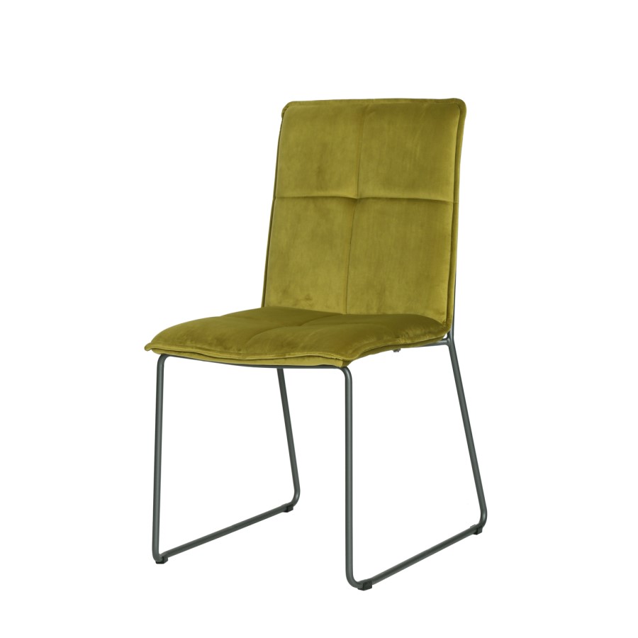 Soren Set of 4 Green Velvet Dining Chairs