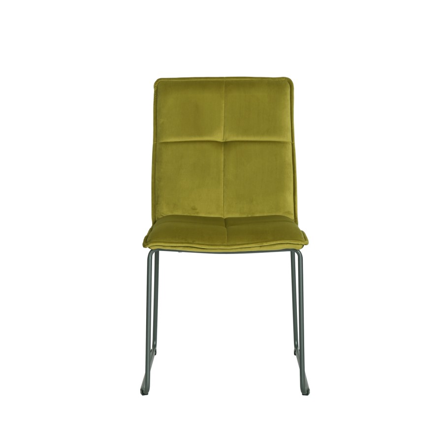Soren Set of 4 Green Velvet Dining Chairs