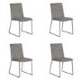 Soren Set of 4 Grey Velvet  Dining Chairs