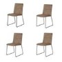 Soren Set of 4 Mink Velvet Dining Chairs