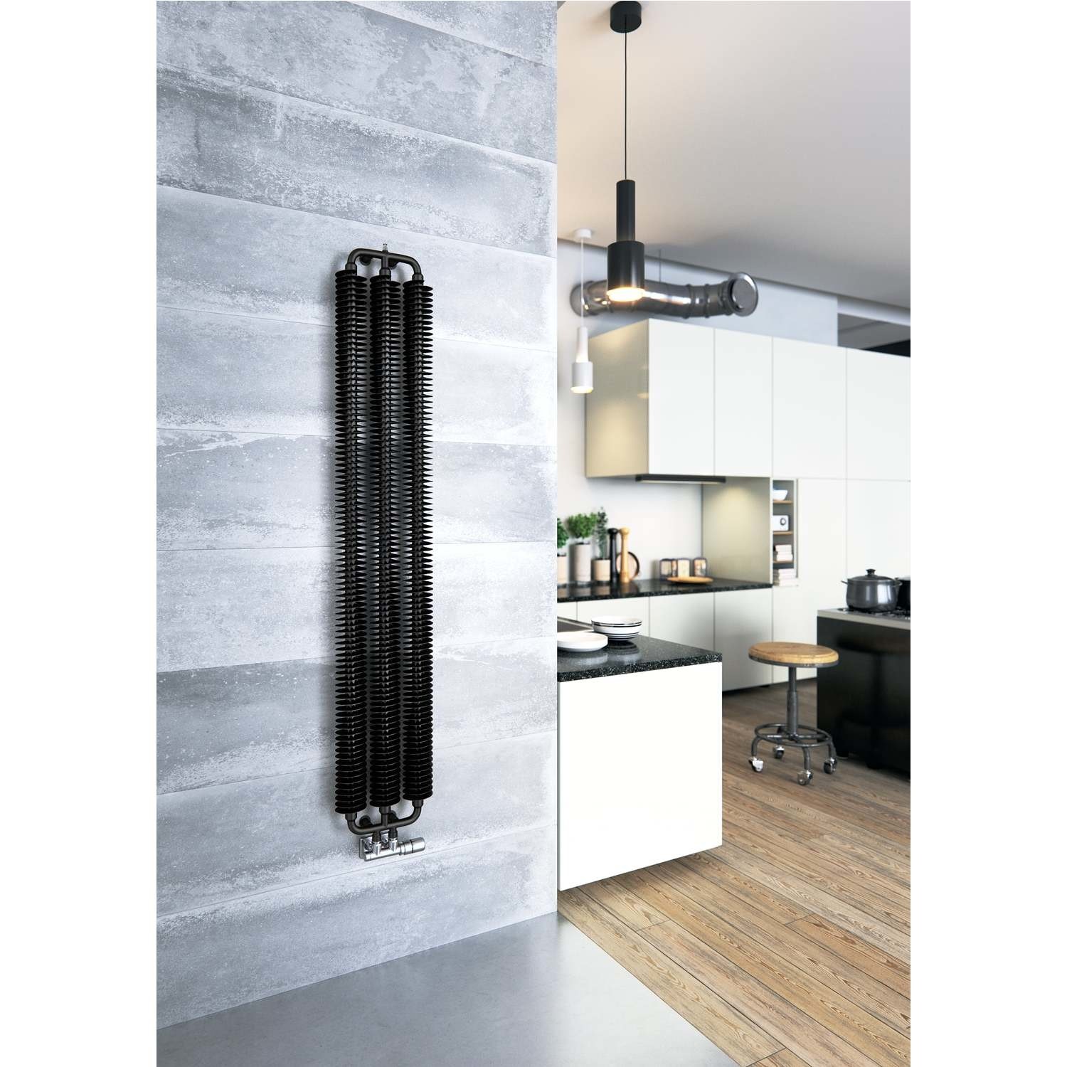 Heban Tall Vertical Radiator 1720mm x 290mm - Industrial Style ...