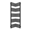 Metallic Black Bathroom Towel Radiator fits on an Internal Corner 1275 x 350mm