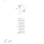 Metallic Black Bathroom Towel Radiator fits on an Internal Corner 1275 x 350mm