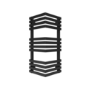 Metallic Black Bathroom Towel Radiator fits on an External Corner 735 x 300mm
