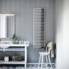Heban and Soft White Vertical Bathroom Towel Radiator 1620 x 500mm