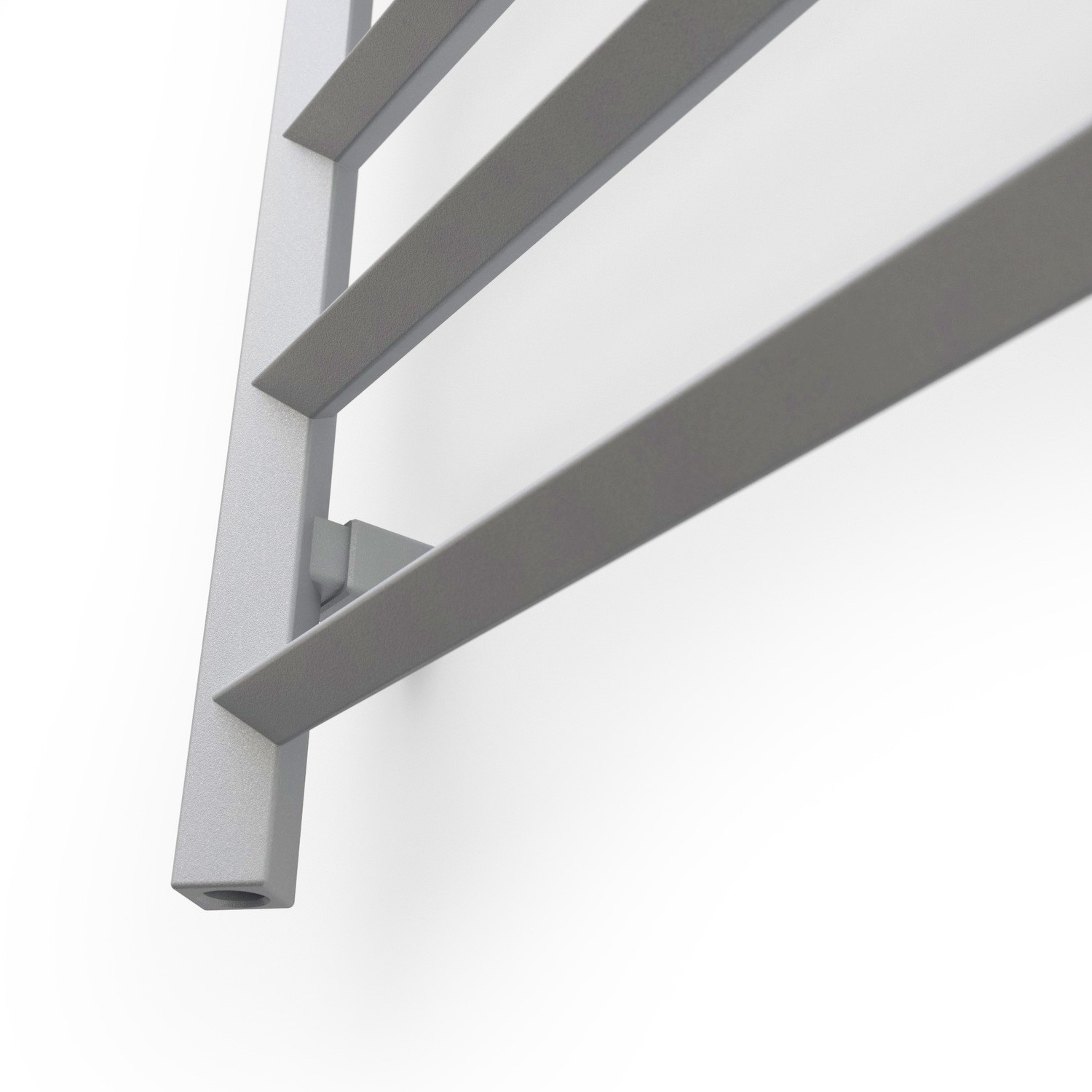 Silver Wall Radiator Metallic Silver Vertical bathroom Towel radiator 1200 x 400mm ...