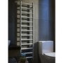 Metallic Silver Vertical bathroom Towel radiator 1560 x 400mm