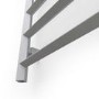 Metallic Silver Vertical bathroom Towel radiator 1560 x 400mm