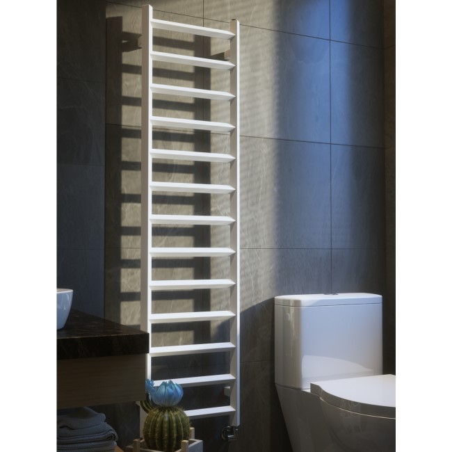 Soft White Vertical Bathroom Towel Radiator  1560 x 400mm