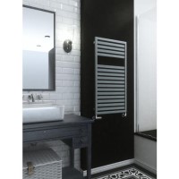 Metallic Silver Vertical Bathroom Towel Radiator 1180 x 600mm