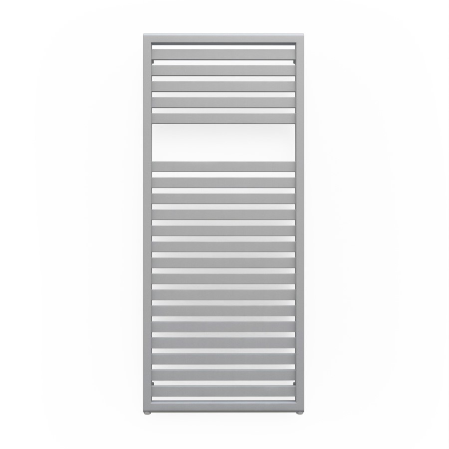 Metallic Silver Vertical Bathroom Towel Radiator 1420 x 600mm